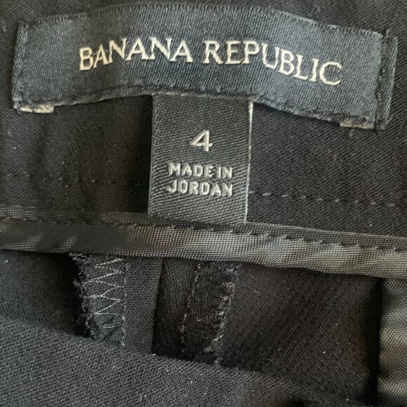 Banana Republic "Logan Crop" Trouser Dress Pants Sz 4 Black #113H - Picture 8 of 10
